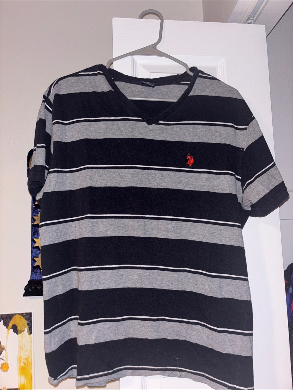 Polo Ralph Lauren Striped Polo in Black & Gray